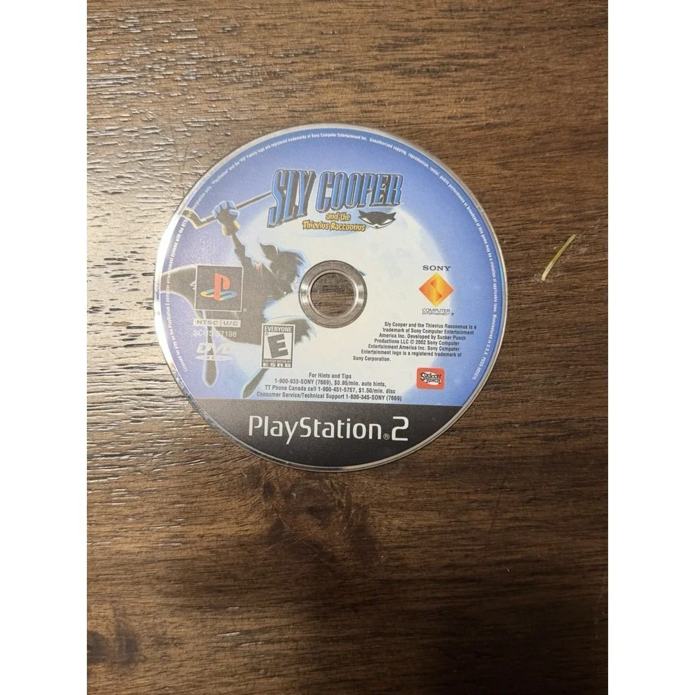 Sly Cooper and the Thievius Raccoonus 2002 Sony PlayStation 2 PS2 Game NO MANUAL